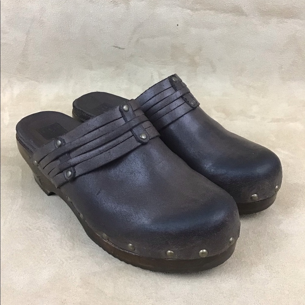 Frye Clara Studded Leather Clog Size 8.5